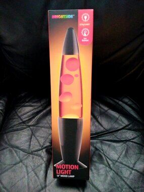 Vintage Rocket 13” Lava lamp, Mood Lamp, Motion Light, Yellow & Orange, 8hrs